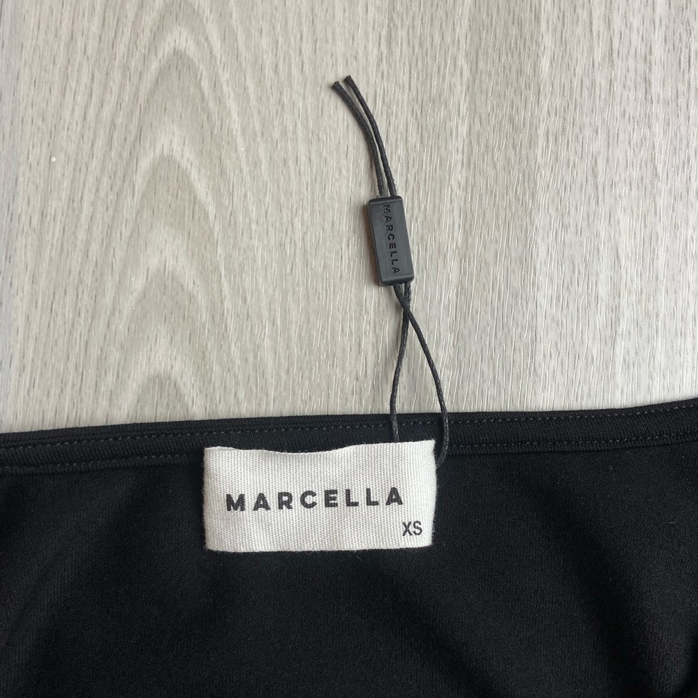 Marcella NYC Laurel Dress Gown Asymmetrical European Stretch Jersey XS - Picture 13 of 15